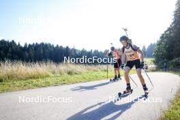 21.09.2024, Premanon, France (FRA): Tristan Bois (FRA), Leny Liatard (FRA), (l-r) - Biathlon Samse Summer Tour, sprint, Premanon (FRA). www.nordicfocus.com. © Manzoni/NordicFocus. Every downloaded picture is fee-liable.