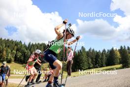 21.09.2024, Premanon, France (FRA): Namou Candau Armand (FRA), Jeanne Richard (FRA), (l-r) - Biathlon Samse Summer Tour, sprint, Premanon (FRA). www.nordicfocus.com. © Manzoni/NordicFocus. Every downloaded picture is fee-liable.