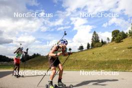 21.09.2024, Premanon, France (FRA): Frantzky Perrier (FRA), Antonin Guigonnat (FRA), (l-r) - Biathlon Samse Summer Tour, sprint, Premanon (FRA). www.nordicfocus.com. © Manzoni/NordicFocus. Every downloaded picture is fee-liable.