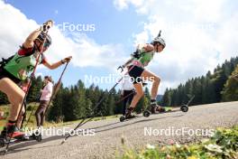 21.09.2024, Premanon, France (FRA): Lena Moretti (FRA), Paula Botet (FRA), (l-r) - Biathlon Samse Summer Tour, sprint, Premanon (FRA). www.nordicfocus.com. © Manzoni/NordicFocus. Every downloaded picture is fee-liable.