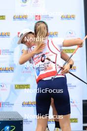 21.09.2024, Premanon, France (FRA): Jeanne Richard (FRA), Oceane Michelon (FRA), (l-r) - Biathlon Samse Summer Tour, sprint, Premanon (FRA). www.nordicfocus.com. © Manzoni/NordicFocus. Every downloaded picture is fee-liable.