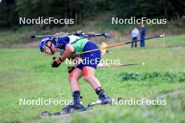 21.09.2024, Premanon, France (FRA): Oscar Lombardot (FRA) - Biathlon Samse Summer Tour, sprint, Premanon (FRA). www.nordicfocus.com. © Manzoni/NordicFocus. Every downloaded picture is fee-liable.