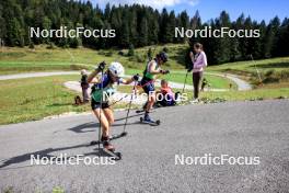 21.09.2024, Premanon, France (FRA): Lola Bugeaud (FRA), Julia Simon (FRA), (l-r) - Biathlon Samse Summer Tour, sprint, Premanon (FRA). www.nordicfocus.com. © Manzoni/NordicFocus. Every downloaded picture is fee-liable.