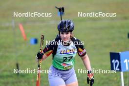 21.09.2024, Premanon, France (FRA): Manon Gabriel (BEL) - Biathlon Samse Summer Tour, sprint, Premanon (FRA). www.nordicfocus.com. © Manzoni/NordicFocus. Every downloaded picture is fee-liable.