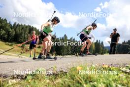 21.09.2024, Premanon, France (FRA): Aita Gasparin (SUI), Chloe Chevalier (FRA), (l-r) - Biathlon Samse Summer Tour, sprint, Premanon (FRA). www.nordicfocus.com. © Manzoni/NordicFocus. Every downloaded picture is fee-liable.