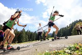 21.09.2024, Premanon, France (FRA): Lena Moretti (FRA), Paula Botet (FRA), (l-r) - Biathlon Samse Summer Tour, sprint, Premanon (FRA). www.nordicfocus.com. © Manzoni/NordicFocus. Every downloaded picture is fee-liable.