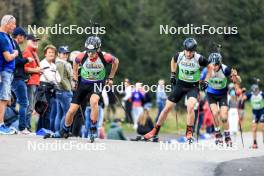 21.09.2024, Premanon, France (FRA): Tom Bouillet (FRA), Yannick Kreuzer (SUI), (l-r) - Biathlon Samse Summer Tour, sprint, Premanon (FRA). www.nordicfocus.com. © Manzoni/NordicFocus. Every downloaded picture is fee-liable.