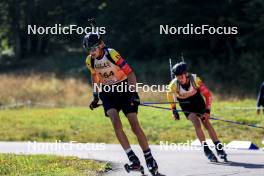 21.09.2024, Premanon, France (FRA): Noah Soltani (BEL) - Biathlon Samse Summer Tour, sprint, Premanon (FRA). www.nordicfocus.com. © Manzoni/NordicFocus. Every downloaded picture is fee-liable.