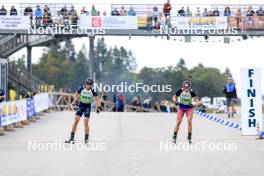 21.09.2024, Premanon, France (FRA): Quentin Fillon Maillet (FRA), Romain Michaud-Claret (FRA), (l-r) - Biathlon Samse Summer Tour, sprint, Premanon (FRA). www.nordicfocus.com. © Manzoni/NordicFocus. Every downloaded picture is fee-liable.