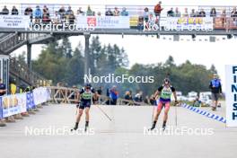 21.09.2024, Premanon, France (FRA): Quentin Fillon Maillet (FRA), Romain Michaud-Claret (FRA), (l-r) - Biathlon Samse Summer Tour, sprint, Premanon (FRA). www.nordicfocus.com. © Manzoni/NordicFocus. Every downloaded picture is fee-liable.