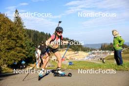 21.09.2024, Premanon, France (FRA): Justine Gabriel (BEL) - Biathlon Samse Summer Tour, sprint, Premanon (FRA). www.nordicfocus.com. © Manzoni/NordicFocus. Every downloaded picture is fee-liable.