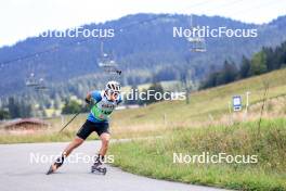 21.09.2024, Premanon, France (FRA): Merlin Watts (GBR) - Biathlon Samse Summer Tour, sprint, Premanon (FRA). www.nordicfocus.com. © Manzoni/NordicFocus. Every downloaded picture is fee-liable.