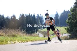 21.09.2024, Premanon, France (FRA): Louis Bastin (BEL) - Biathlon Samse Summer Tour, sprint, Premanon (FRA). www.nordicfocus.com. © Manzoni/NordicFocus. Every downloaded picture is fee-liable.