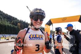 20.10.2024, Arcon, France (FRA): Julia Simon (FRA) - Biathlon Samse Summer Tour, pursuit, Arcon (FRA). www.nordicfocus.com. © Manzoni/NordicFocus. Every downloaded picture is fee-liable.