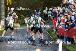 20.10.2024, Arcon, France (FRA): Sam Parmantier (BEL), Guillaume Poirot (FRA), (l-r) - Biathlon Samse Summer Tour, pursuit, Arcon (FRA). www.nordicfocus.com. © Manzoni/NordicFocus. Every downloaded picture is fee-liable.