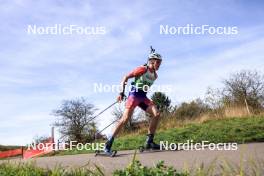 20.10.2024, Arcon, France (FRA): Enzo Bouillet (FRA) - Biathlon Samse Summer Tour, pursuit, Arcon (FRA). www.nordicfocus.com. © Manzoni/NordicFocus. Every downloaded picture is fee-liable.