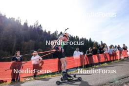 20.10.2024, Arcon, France (FRA): Leo Carlier (FRA) - Biathlon Samse Summer Tour, pursuit, Arcon (FRA). www.nordicfocus.com. © Manzoni/NordicFocus. Every downloaded picture is fee-liable.