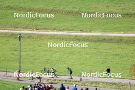 20.10.2024, Arcon, France (FRA): Fabien Claude (FRA), Theo Guiraud Poillot (FRA), (l-r) - Biathlon Samse Summer Tour, pursuit, Arcon (FRA). www.nordicfocus.com. © Manzoni/NordicFocus. Every downloaded picture is fee-liable.