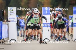 20.10.2024, Arcon, France (FRA): Auguste Cruz (FRA) - Biathlon Samse Summer Tour, pursuit, Arcon (FRA). www.nordicfocus.com. © Manzoni/NordicFocus. Every downloaded picture is fee-liable.