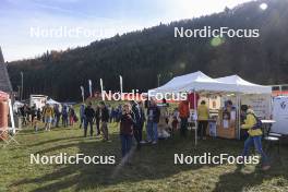 20.10.2024, Arcon, France (FRA): Event Feature: Overview over the fan park with different expositions - Biathlon Samse Summer Tour, pursuit, Arcon (FRA). www.nordicfocus.com. © Manzoni/NordicFocus. Every downloaded picture is fee-liable.