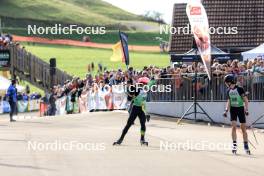 20.10.2024, Arcon, France (FRA): Sebastien Mahon (FRA), Axel Berrez Portier (FRA), (l-r) - Biathlon Samse Summer Tour, pursuit, Arcon (FRA). www.nordicfocus.com. © Manzoni/NordicFocus. Every downloaded picture is fee-liable.