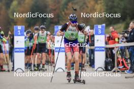 20.10.2024, Arcon, France (FRA): Joe Guinchard (FRA) - Biathlon Samse Summer Tour, pursuit, Arcon (FRA). www.nordicfocus.com. © Manzoni/NordicFocus. Every downloaded picture is fee-liable.