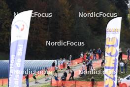 20.10.2024, Arcon, France (FRA): Undefined athletes compete in front of FFS and Samse banners - Biathlon Samse Summer Tour, pursuit, Arcon (FRA). www.nordicfocus.com. © Manzoni/NordicFocus. Every downloaded picture is fee-liable.