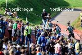 20.10.2024, Arcon, France (FRA): Gaetan Paturel (FRA), Pierig Maillot (FRA), (l-r) - Biathlon Samse Summer Tour, pursuit, Arcon (FRA). www.nordicfocus.com. © Manzoni/NordicFocus. Every downloaded picture is fee-liable.