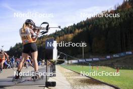 20.10.2024, Arcon, France (FRA): Lena Moretti (FRA) - Biathlon Samse Summer Tour, pursuit, Arcon (FRA). www.nordicfocus.com. © Manzoni/NordicFocus. Every downloaded picture is fee-liable.