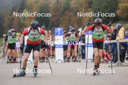 20.10.2024, Arcon, France (FRA): Murray Jacquin (FRA), Martin Minazzi (FRA), (l-r) - Biathlon Samse Summer Tour, pursuit, Arcon (FRA). www.nordicfocus.com. © Manzoni/NordicFocus. Every downloaded picture is fee-liable.