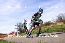 20.10.2024, Arcon, France (FRA): Noe Rochegude-Ribot (FRA), Yanis Hoffmann (FRA), (l-r) - Biathlon Samse Summer Tour, pursuit, Arcon (FRA). www.nordicfocus.com. © Manzoni/NordicFocus. Every downloaded picture is fee-liable.