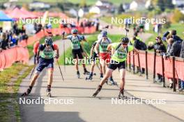 20.10.2024, Arcon, France (FRA): Martin Prod'homme (FRA), Flurin Peter (SUI), (l-r) - Biathlon Samse Summer Tour, pursuit, Arcon (FRA). www.nordicfocus.com. © Manzoni/NordicFocus. Every downloaded picture is fee-liable.