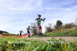 20.10.2024, Arcon, France (FRA): Marius Thiriat (FRA), Corentin Jorda (FRA), (l-r) - Biathlon Samse Summer Tour, pursuit, Arcon (FRA). www.nordicfocus.com. © Manzoni/NordicFocus. Every downloaded picture is fee-liable.