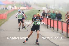 20.10.2024, Arcon, France (FRA): Léon Imwinkelried (SUI) - Biathlon Samse Summer Tour, pursuit, Arcon (FRA). www.nordicfocus.com. © Manzoni/NordicFocus. Every downloaded picture is fee-liable.