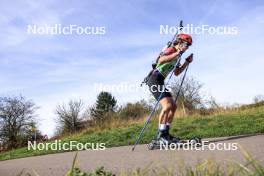 20.10.2024, Arcon, France (FRA): Lois Larger (FRA) - Biathlon Samse Summer Tour, pursuit, Arcon (FRA). www.nordicfocus.com. © Manzoni/NordicFocus. Every downloaded picture is fee-liable.