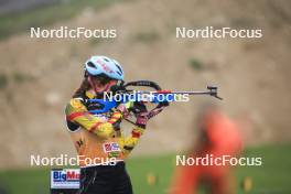 20.10.2024, Arcon, France (FRA): Justine Gabriel (BEL) - Biathlon Samse Summer Tour, pursuit, Arcon (FRA). www.nordicfocus.com. © Manzoni/NordicFocus. Every downloaded picture is fee-liable.