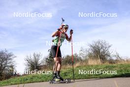 20.10.2024, Arcon, France (FRA): Leo Carlier (FRA) - Biathlon Samse Summer Tour, pursuit, Arcon (FRA). www.nordicfocus.com. © Manzoni/NordicFocus. Every downloaded picture is fee-liable.