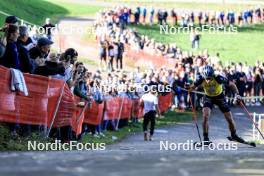 20.10.2024, Arcon, France (FRA): Quentin Fillon Maillet (FRA) - Biathlon Samse Summer Tour, pursuit, Arcon (FRA). www.nordicfocus.com. © Manzoni/NordicFocus. Every downloaded picture is fee-liable.