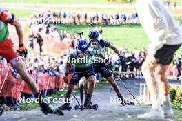 20.10.2024, Arcon, France (FRA): Oscar Lombardot (FRA) - Biathlon Samse Summer Tour, pursuit, Arcon (FRA). www.nordicfocus.com. © Manzoni/NordicFocus. Every downloaded picture is fee-liable.