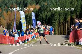 20.10.2024, Arcon, France (FRA): Florent Claude (BEL) - Biathlon Samse Summer Tour, pursuit, Arcon (FRA). www.nordicfocus.com. © Manzoni/NordicFocus. Every downloaded picture is fee-liable.