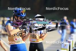 20.10.2024, Arcon, France (FRA): Louise Roguet (FRA) - Biathlon Samse Summer Tour, pursuit, Arcon (FRA). www.nordicfocus.com. © Manzoni/NordicFocus. Every downloaded picture is fee-liable.