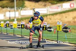 20.10.2024, Arcon, France (FRA): Quentin Fillon Maillet (FRA) - Biathlon Samse Summer Tour, pursuit, Arcon (FRA). www.nordicfocus.com. © Manzoni/NordicFocus. Every downloaded picture is fee-liable.