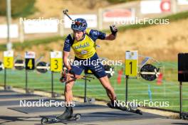 20.10.2024, Arcon, France (FRA): Quentin Fillon Maillet (FRA) - Biathlon Samse Summer Tour, pursuit, Arcon (FRA). www.nordicfocus.com. © Manzoni/NordicFocus. Every downloaded picture is fee-liable.