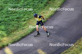 20.10.2024, Arcon, France (FRA): Quentin Fillon Maillet (FRA) - Biathlon Samse Summer Tour, pursuit, Arcon (FRA). www.nordicfocus.com. © Manzoni/NordicFocus. Every downloaded picture is fee-liable.