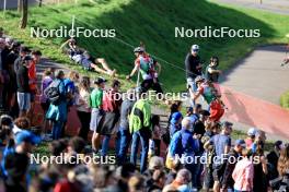 20.10.2024, Arcon, France (FRA): Florent Claude (BEL), Ian Martinet (FRA), (l-r) - Biathlon Samse Summer Tour, pursuit, Arcon (FRA). www.nordicfocus.com. © Manzoni/NordicFocus. Every downloaded picture is fee-liable.