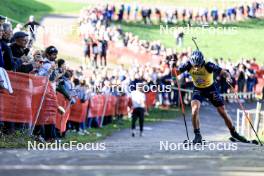 20.10.2024, Arcon, France (FRA): Quentin Fillon Maillet (FRA) - Biathlon Samse Summer Tour, pursuit, Arcon (FRA). www.nordicfocus.com. © Manzoni/NordicFocus. Every downloaded picture is fee-liable.