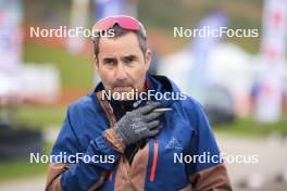 20.10.2024, Arcon, France (FRA): Christophe Vassallo (FRA), Chairman of the IBU Technical Committee and IR TD - Biathlon Samse Summer Tour, pursuit, Arcon (FRA). www.nordicfocus.com. © Manzoni/NordicFocus. Every downloaded picture is fee-liable.