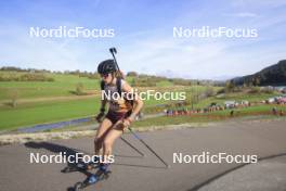 20.10.2024, Arcon, France (FRA): Justine Lejeune (FRA) - Biathlon Samse Summer Tour, pursuit, Arcon (FRA). www.nordicfocus.com. © Manzoni/NordicFocus. Every downloaded picture is fee-liable.