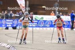 20.10.2024, Arcon, France (FRA): Wendy Belieres (FRA), Lena Marchandise (FRA), (l-r) - Biathlon Samse Summer Tour, pursuit, Arcon (FRA). www.nordicfocus.com. © Manzoni/NordicFocus. Every downloaded picture is fee-liable.