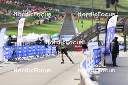 20.10.2024, Arcon, France (FRA): Yanis Dumaz (SUI), Valentin Sermet-Magdelain (FRA), compete in the stadium (l-r) - Biathlon Samse Summer Tour, pursuit, Arcon (FRA). www.nordicfocus.com. © Manzoni/NordicFocus. Every downloaded picture is fee-liable.